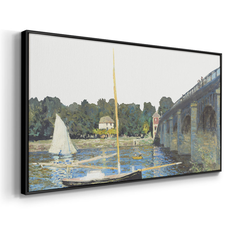 Série nautique-CEC III - Toile tendue avec châssis encadré - Prêt à être accroché, H 25 po x l 49 po, Noir