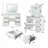 Large White Vanity Table with Mirror and Adjustable Lighting, Perfect for Makeup and Storage