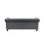 Aife 3.5 Seater with Pewter Velvet Fabric, Grey Oak feet & Pewter Studs