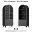 Armoire de rangement pour garde-manger 71 po avec bibliothèques, portes vitrées, tiroirs et tablettes ouvertes (ensemble de 3)-718951272
