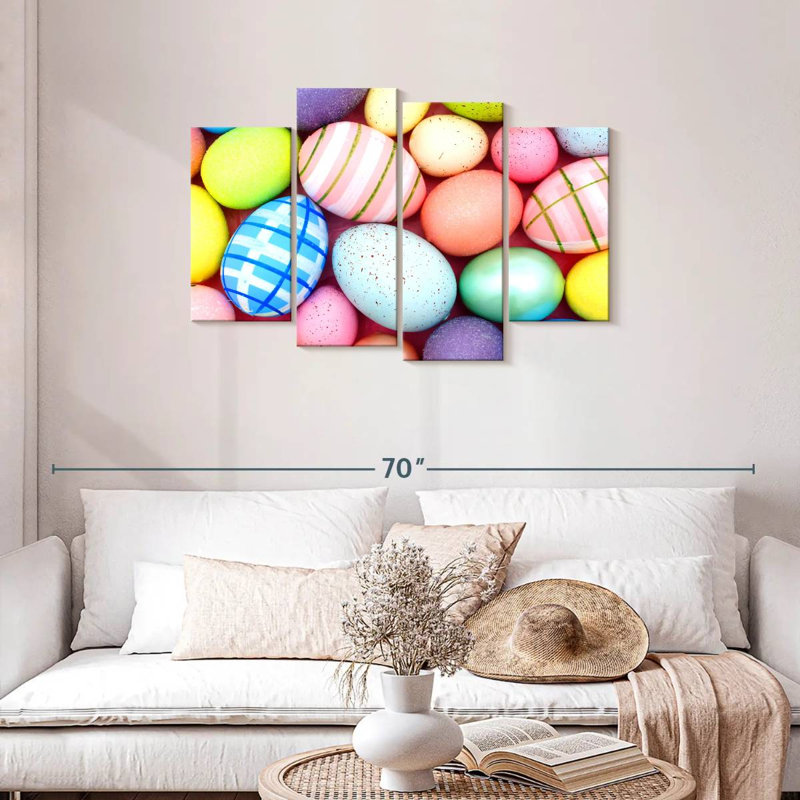 Lelend Pastel Easter Eggs, 27"H x 43"W