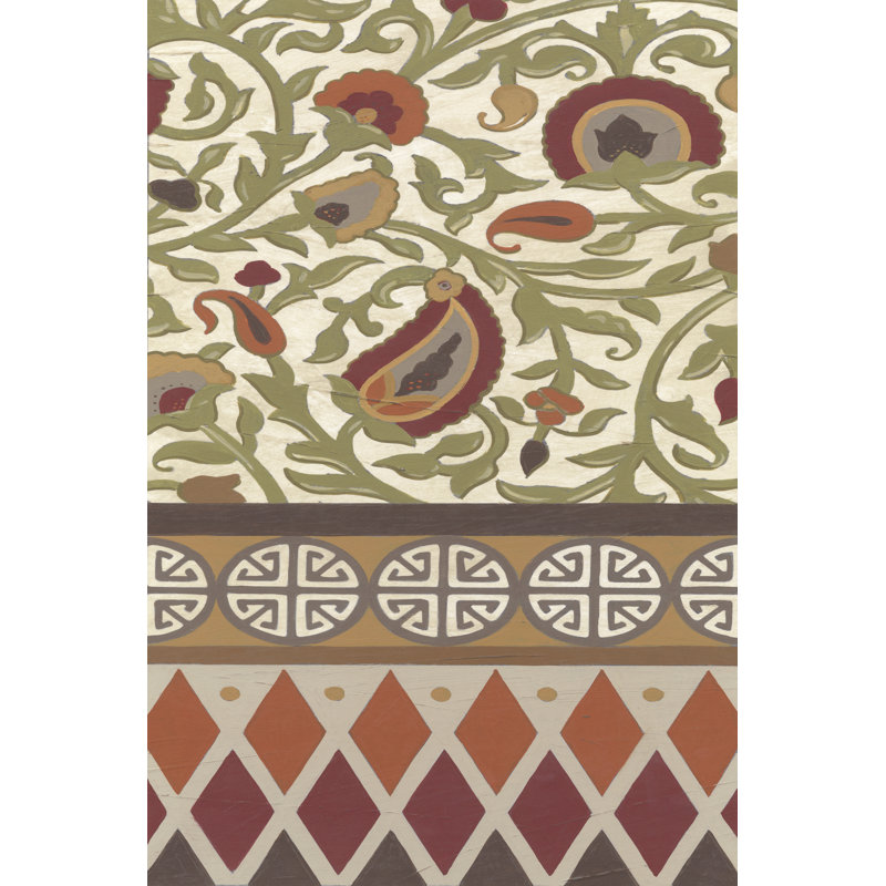 Nouveau Floral Design II - Wrapped Canvas Print, 46cm H x 30cm W x 3.8cm D