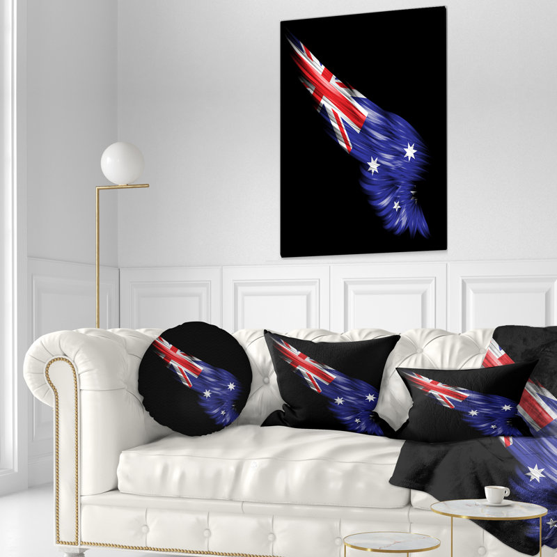  Coussin lombaire abstrait avec drapeau australien