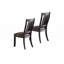 Ensemble de 2 chaises d'appoint rembourrées en tissu café foncé