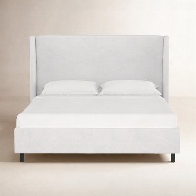 Tilly Linen Upholstered Wingback Bed