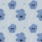 Flourish - Blue Petal Floral Wallpaper by Natalie Papier