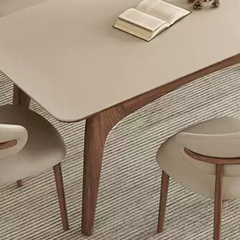 Simple Rock Slab Dining Table, 29.52" H x 70.86" L x 35.43" W