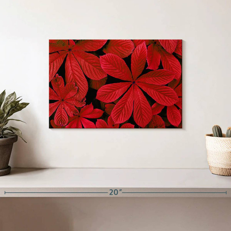 Harnek - feuillage d'automne rouge, H 8 po x l 12 po