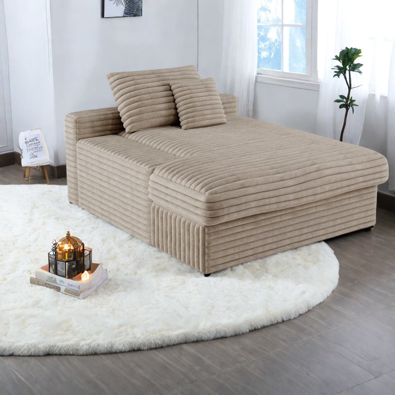 Canapés modulaires confortables avec velours côtelé moelleux pour la maison