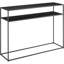 Console avec tablette de rangement pour le couloir, le vestibule ou le salon, noir mat