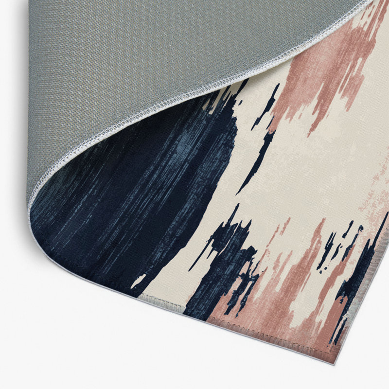 Tapis intérieur et extérieur gris Watercolor, Rectangulaire 8 pi x 10 pi