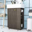 Meuble-lavabo de salle de bain avec lavabo, porte à fermeture en douceur et tablettes