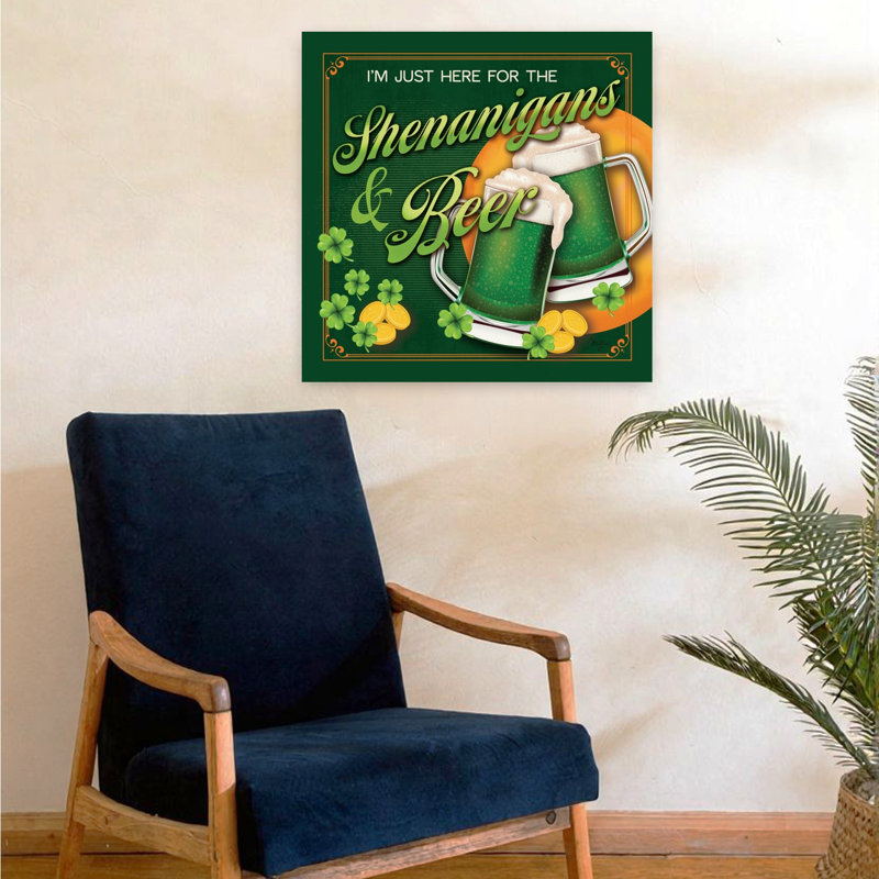 Shenanigans Beer, art contemporain abstrait, H 24 po x l 24 po