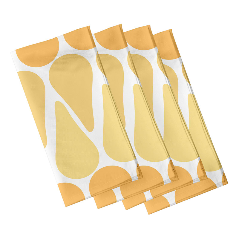 Ensemble de serviettes 4 pièces Synthia, Jaune