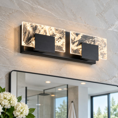2-Light Modern Bathroom Vanity Light