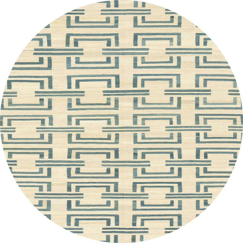 Tapis abstrait moderne 1919, Rond 7 pi