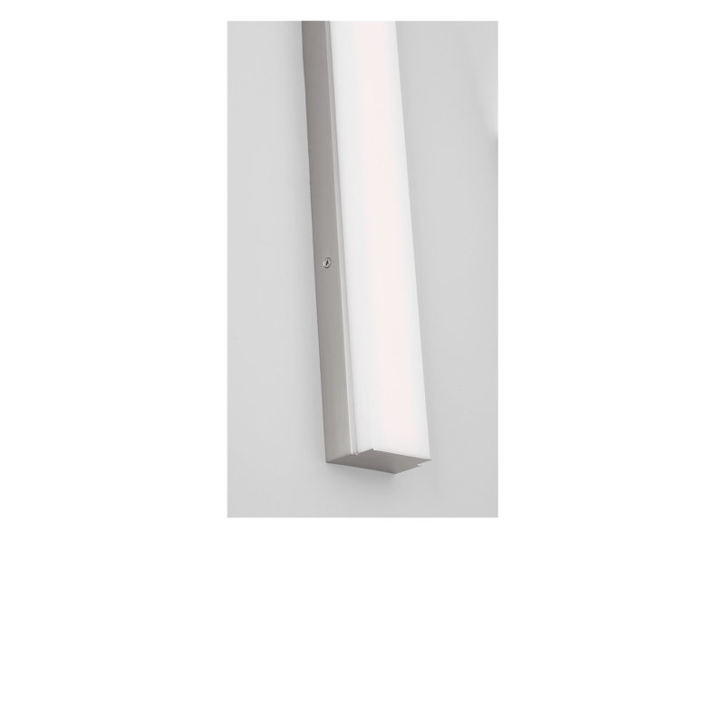 Meuble-lavabo à DEL, H 3 po x l 24 po x P 1,87 po, Nickel brossé