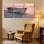 «Nautical & Beach Sunset Boat On Beach», ensemble de 3 impressions sur toile-898037112