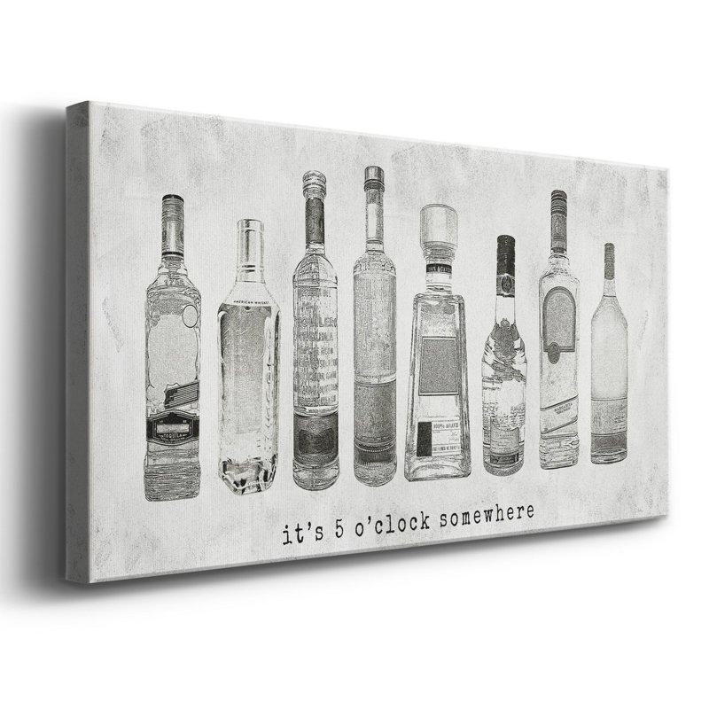 " 5 O'Clock Somewhere ", 16" H x 8" W x 1" D