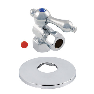 Robinet d’arrêt à angle quart-de-tour avec collerette comp