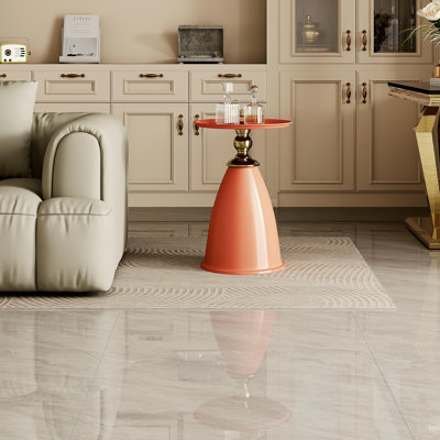 Table de chevet luxueuse en fer, table de bout simple et ronde