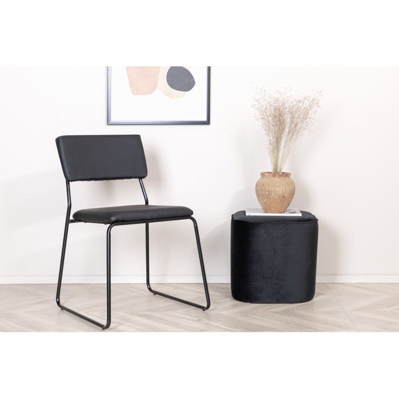 Danyka Upholstered Dining Chair, Black