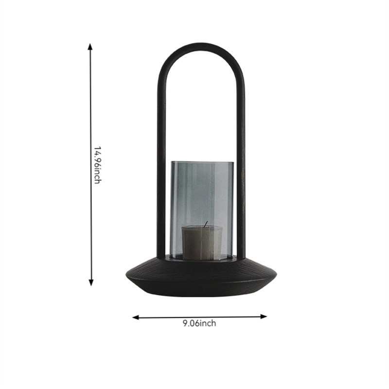 Metal Tabletop Candlestick, 14.96" H x 9.06" W x 9.06" D
