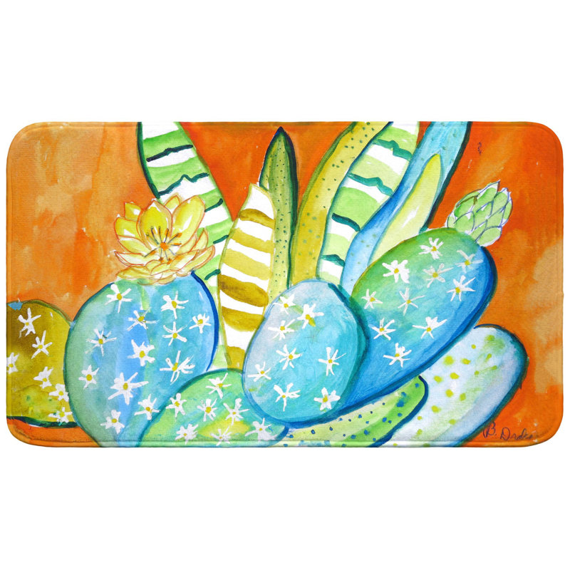 Cactus III Bath Mat, 30" L x 18" W