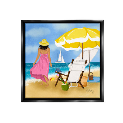 «Woman Strolling Beach» par Ale Saiz Studio sur toile