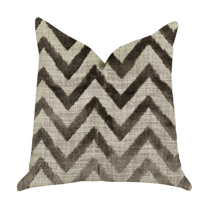 Coussin de luxe en zigzag oblique