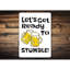 Plaque en aluminium «Let's Get Ready To Stumble Beer»-58619509