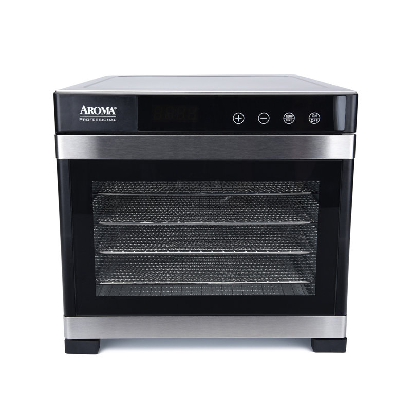 Aroma Professional 6-Tray Black Stainless Steel Food Dehydrator