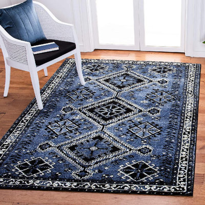 Tapis bleu / noir Southwestern