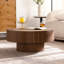 Table basse ronde en bois 30,51 pouces