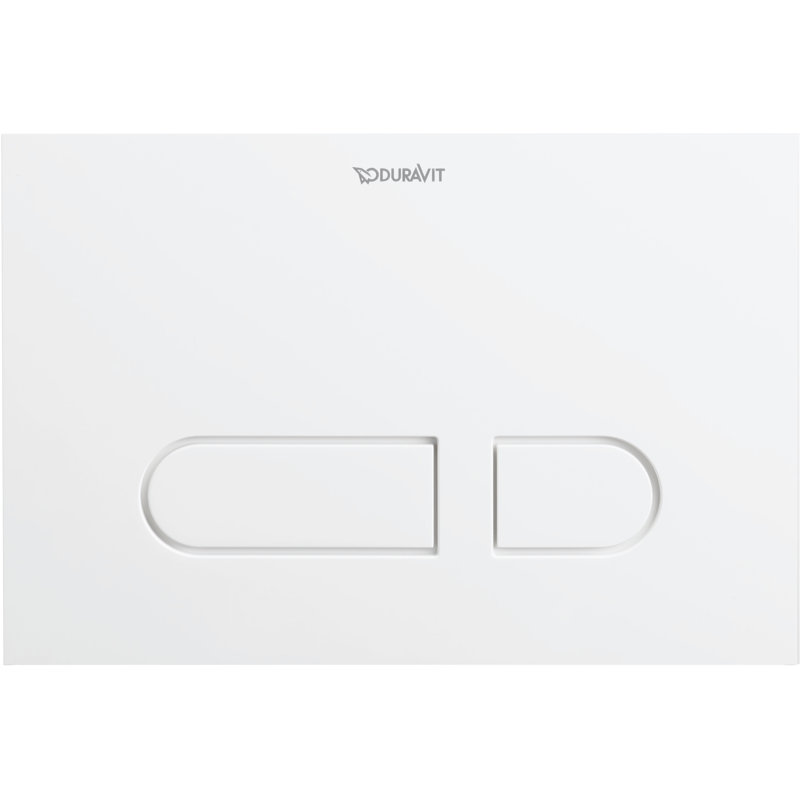 Plaque de commande 8,5 po x 5,375 po Duravit Durasystem, Blanc