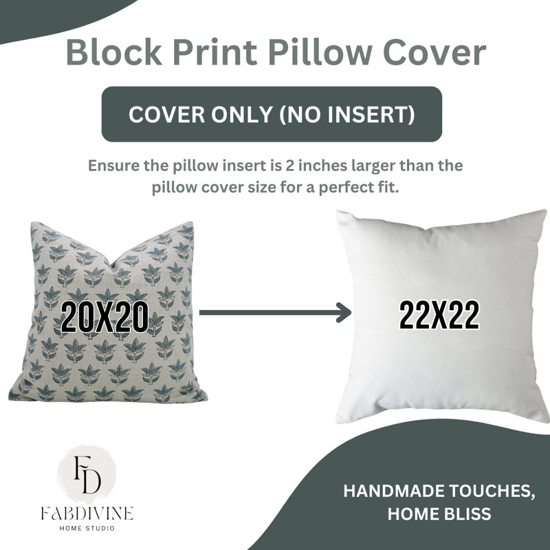 Coussin à motif de blocs de tissu fabriqué à la main Fab divine - 7 pièces, Imprimé bloc gris / floral, Carré 22 po
