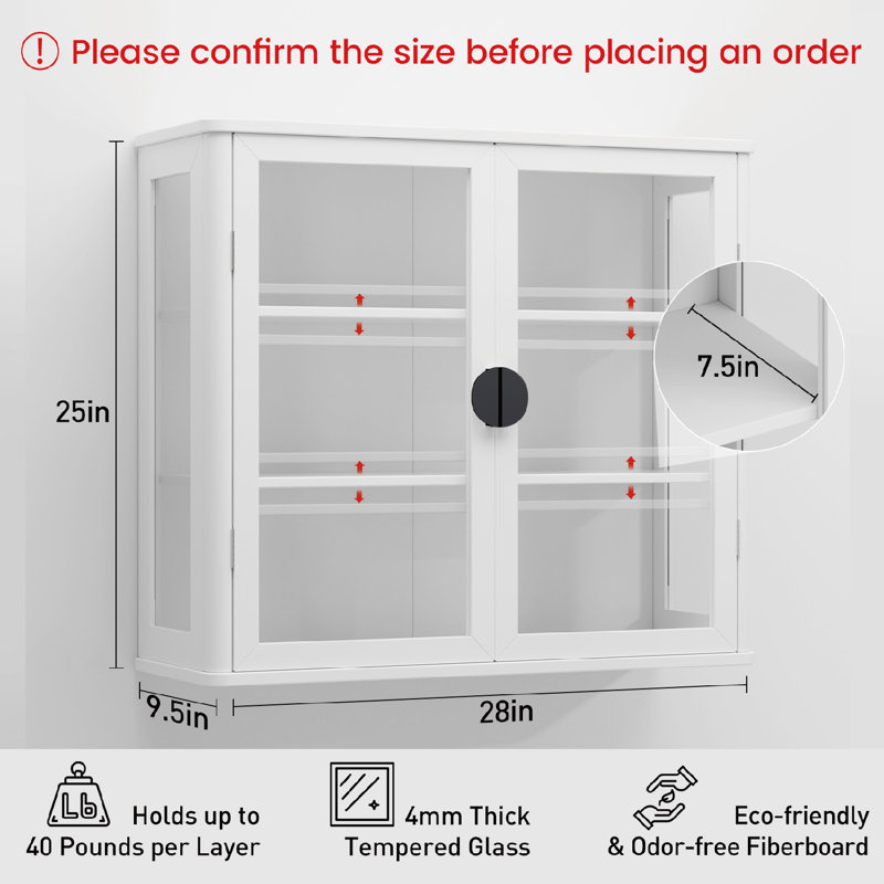 Kaelei Particle Board Cabinet, White/Black