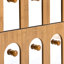 Table de chevet, table de chevet avec tablette de rangement et tiroirs-2001204964