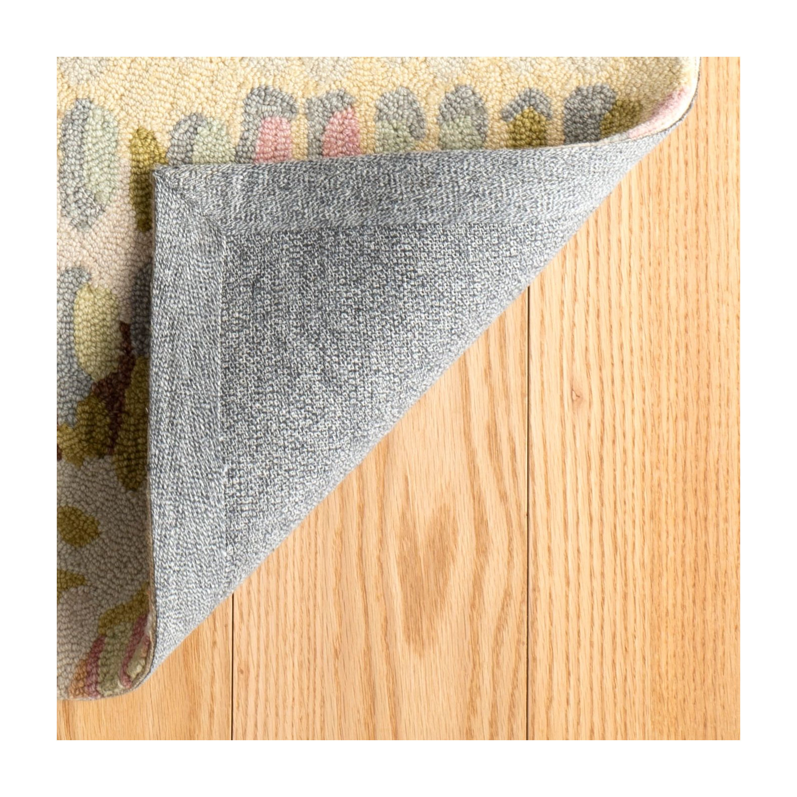 Paint Chip Pastel Hand Micro Hooked Wool Rug, Rectangle 3' x 5'