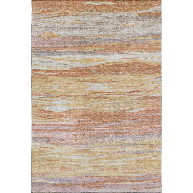 Premium Machine Washable Alaina AMF1933 Waves Rug, Rectangle 2'6" x 3'10"