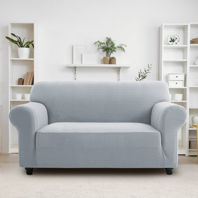 Durable Spandex Stretch Sofa Cover - Jacquard Pattern Sofa Slipcover & Furniture Protector