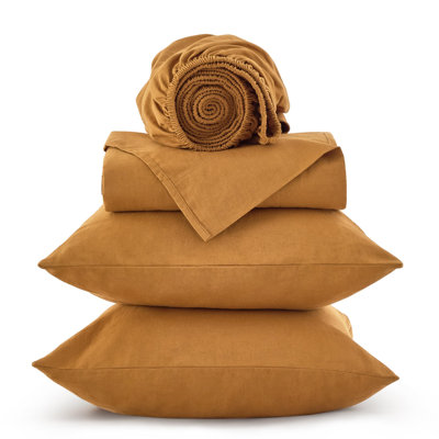 Bedsure Linen Cotton Blend Sheets for All Seasons
