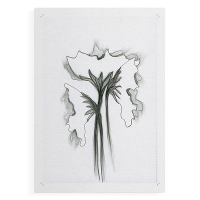 Coquelicot balayé par le vent - impression sur toile seulement - non encadrée