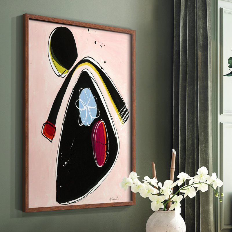 Wanna Play? II Framed Print - Solid Wood, Brown, 10" H x 8" W