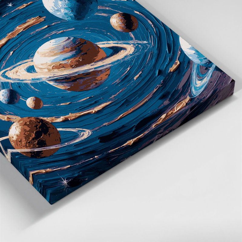 Art mural sur toile gris Sci Fi, H 11 po x l 14 po