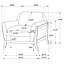 Chaise d'appoint compacte rétro avec accoudoirs sculpturaux