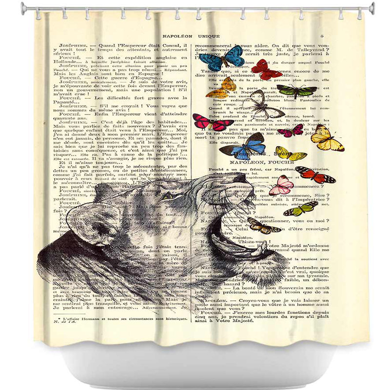 Rideau de douche simple lioness