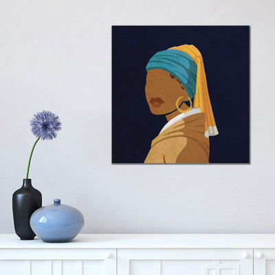 " Girl with a Bamboo Earring " Graphic Art Print