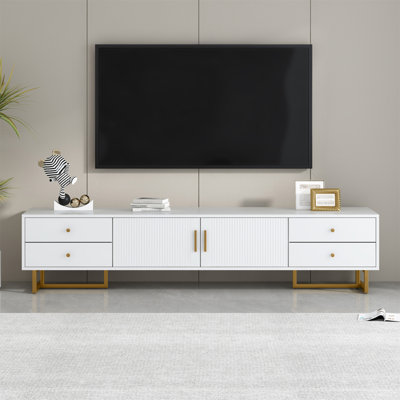 Modern TV Stand For 65+ Inch Tvs, Entertainment Center With Ample Storage And Elegant Design, Ideal For Living Room