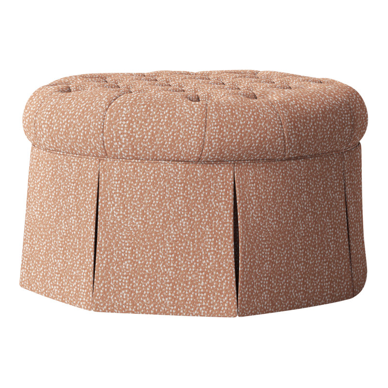 Alma Round Ottoman, Perigold Scardino Adobe